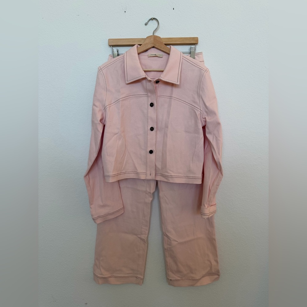 Ownley Denim Set in Dusty Pink Pink Cowgirl Outfit NWT Medium